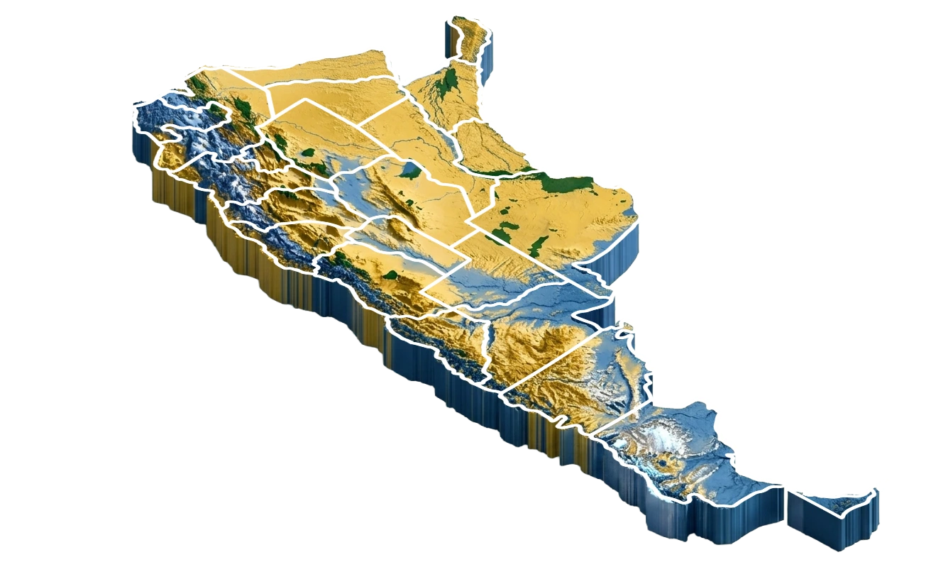 Mapa de Argentina - Cobertura nacional